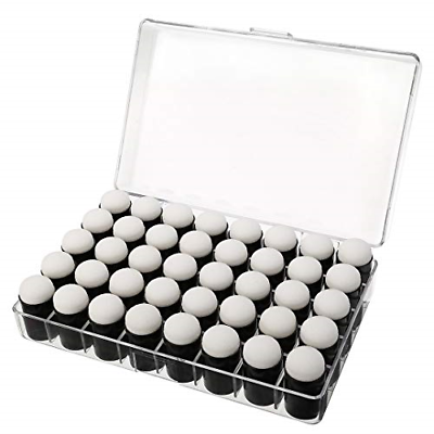 40 Pcs Finger Sponge Daubers with Storage Box for Painting Chalk Ink Card Making