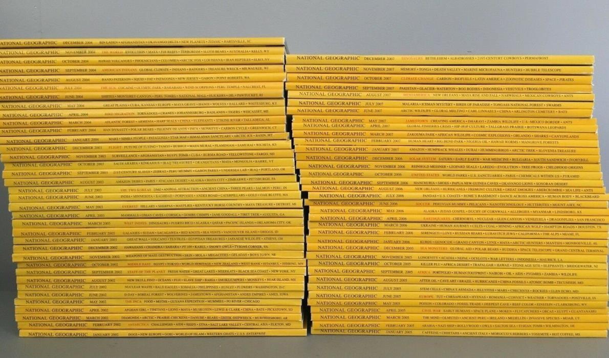 National Geographic One Complete Year (12 Issues) [Pick From 1992 to 2017]
