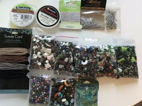 Lot Of Jewlery Making Supplies Natural Stone Beads