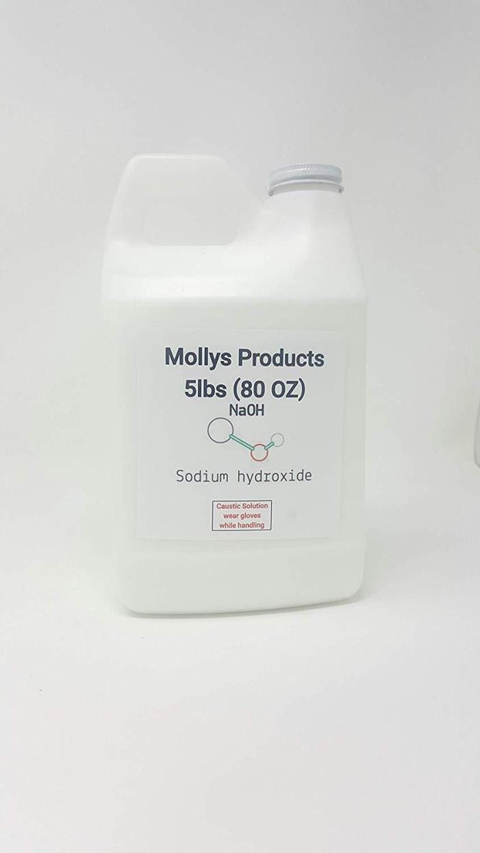 Lye Sodium Hydroxide 5 Lbs of 99% Pure Tech Grade Sodium Hydroxide Lye Micro Pea