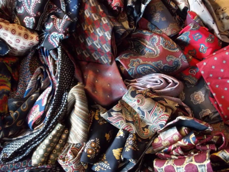 72 Vintage and Modern Men's Ties Neckties Mostly Wearable Silk and Poly