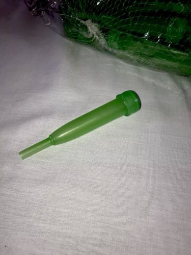 50+ GREEN CLEAR FLORAL WATER TUBES/VIALS PLANTER WITH CAPS - NEW