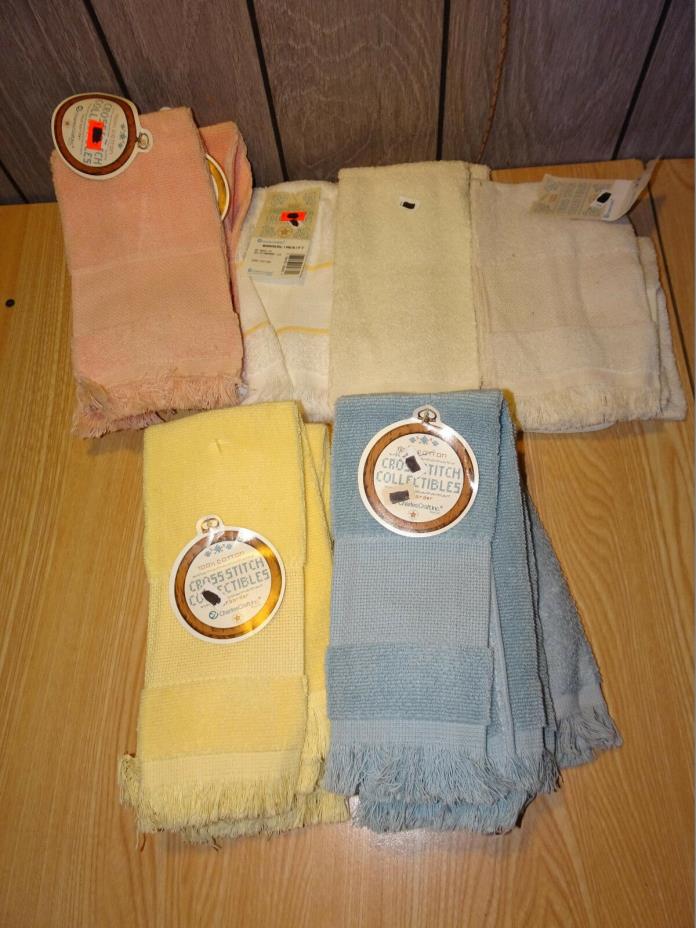 18 Cross Stitch Collectibles Charles Craft Hand Towels NEW NOS Cloth 100% Cotton