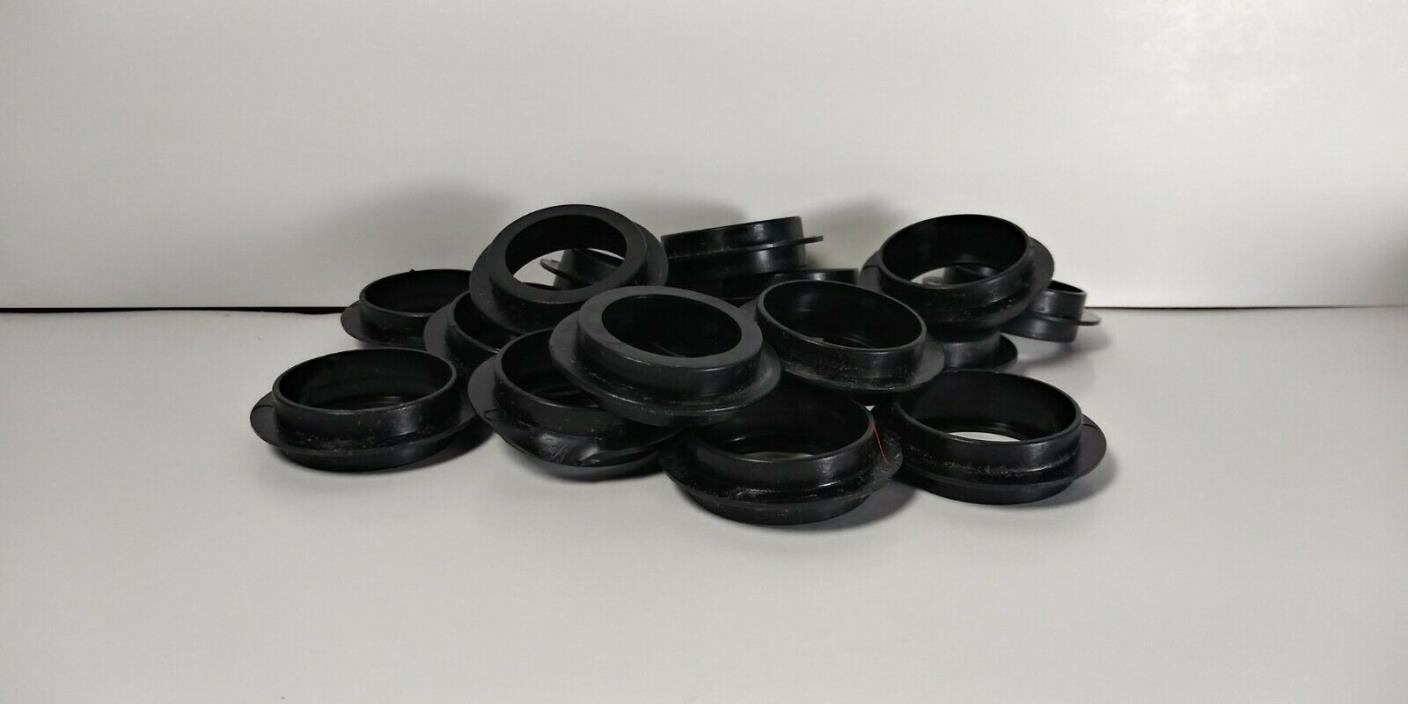 Lot of 16 Black Plastic Circles - Craft Rings