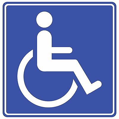 Handicap Die Cut Decal Self Adhesive Vinyl Wheelchair Accessible 4 Stickers
