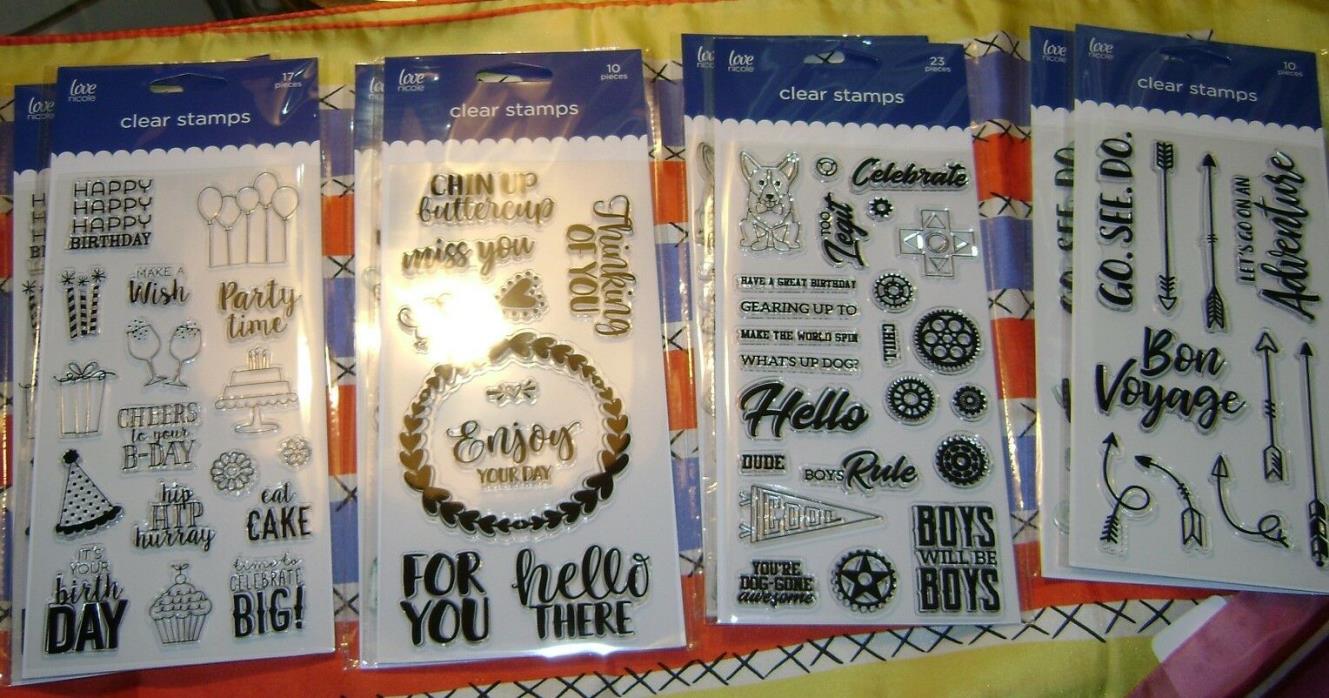 Clear Stamp LOT – Layering, w/Die, Stamps – New