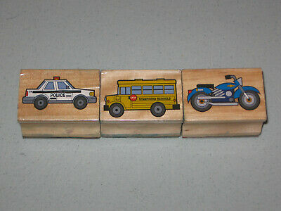 RUBBER STAMPS - VEHICLES - VARIOUS DESIGNS - LOT OF 3