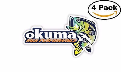 Okuma Sticker Fish Fishing Boat Decal Diecut Sticker 4 Stickers