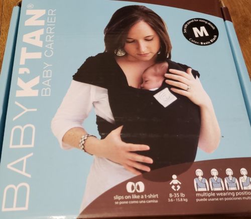Baby K’tan ORIGINAL Cotton Wrap style Baby Carrier Black M Medium