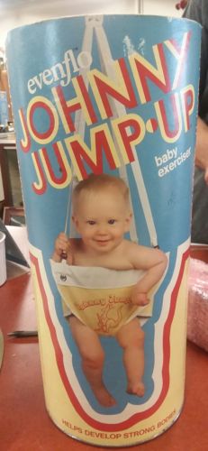 VINTAGE JOHNNY JUMP UP BABY EXCERCISER Antique Swing Infant doorway jumper old