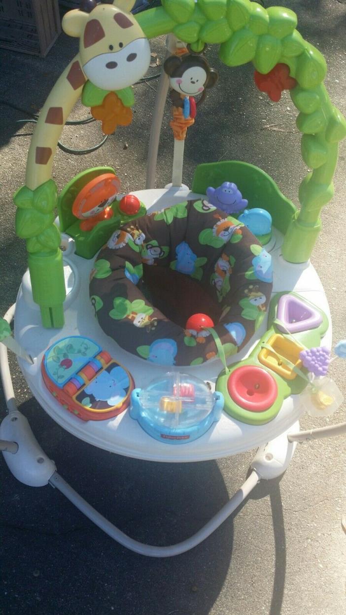 FISHER PRICE JUMPEROO JUMPER & BOUNCER WALKER ACTIVITY CENTER LOVE YOU ZOO PARTY