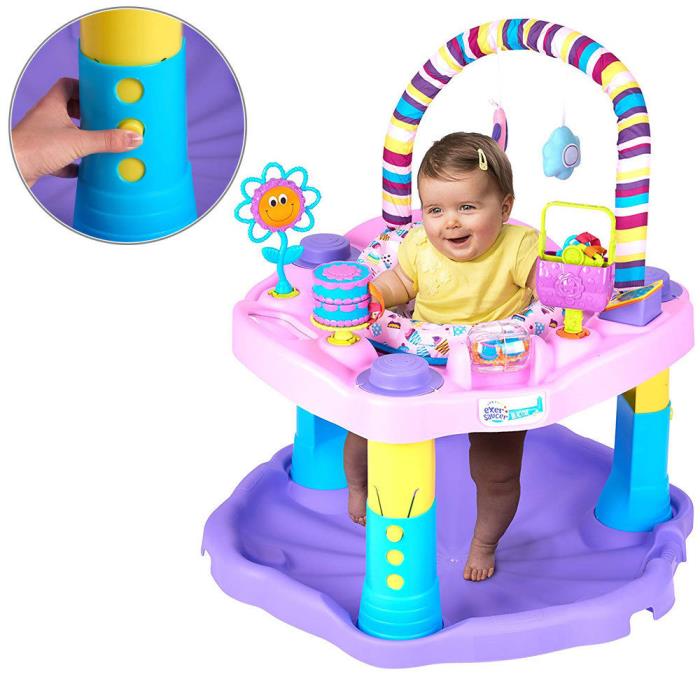 Adjustable Baby Activity Center Jumper Gym Toys Toddler Exersaucer Bouncer Seat