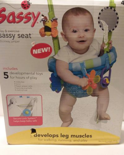 New Baby bouncer Sassy Door Way Jumper Secure-Lock System Play & Exercise