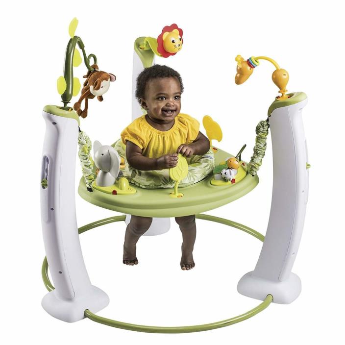 Evenflo Electronic Exersaucer Jump Learn Stationary Jumper Music Safari Friends