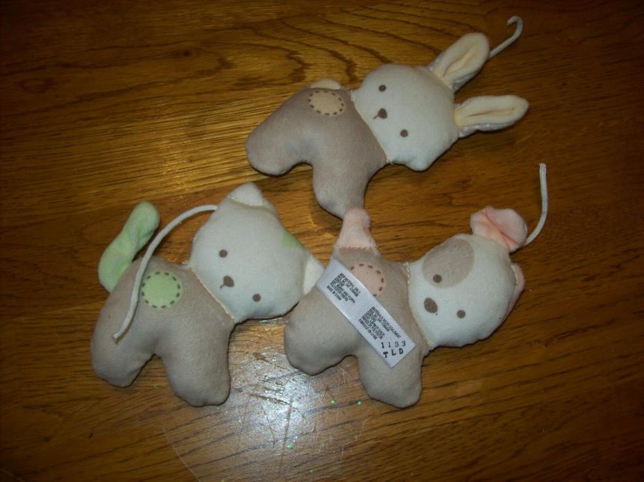 Mobile Hanging Dog~Rabbit ~ Cat Fisher Price New Set of 3 Replacement Part