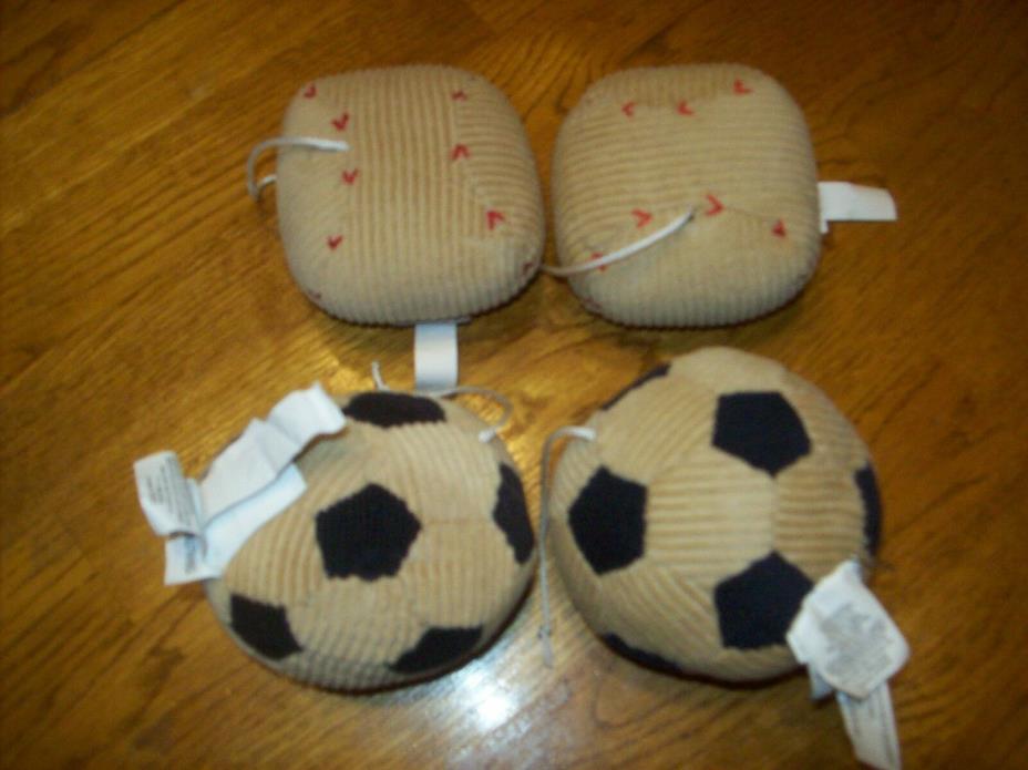 Mobile Hanging Soccer~Baseballs Crown Craft New Set of 4 Replacement Part