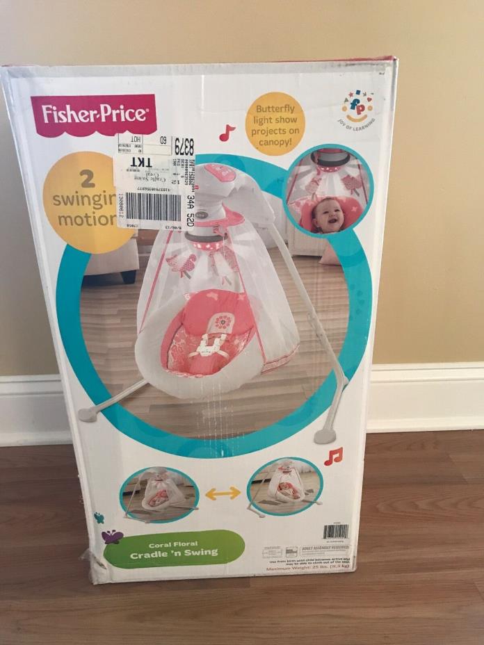 Fisher Price Coral Floral baby swing NIB