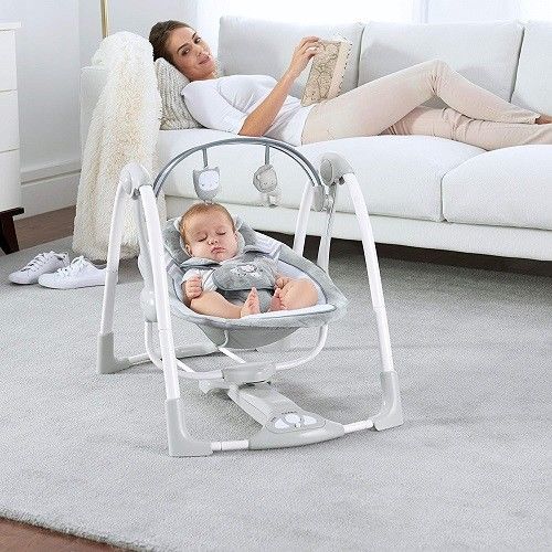 Baby Bassinet Seat Swing Crib Bed Sleeper Portable Nursery Furniture Swinging