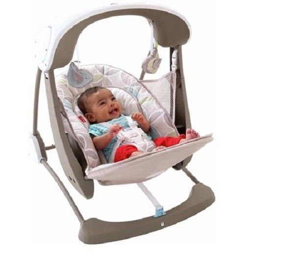 Baby Swing Seat Newborn Girl Infant Chair Stand Sleep Foldable Portable Nursery
