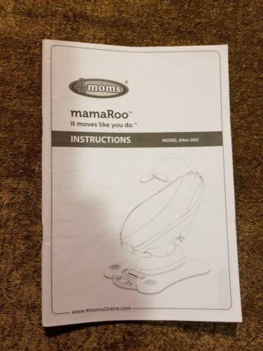 Used ~ 4moms mama Roo original instruction manual (only)