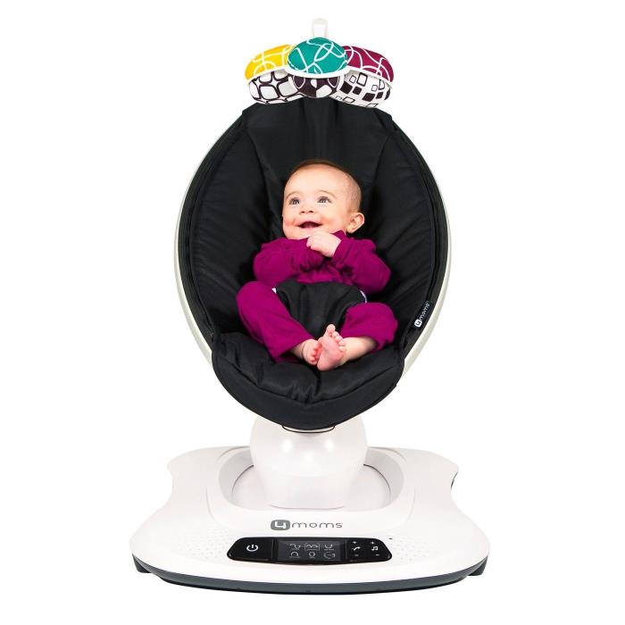 4Moms Mamaroo 4 Infant Reclining Seat Rocker Bouncer Bluetooth 4.0 Black 2018