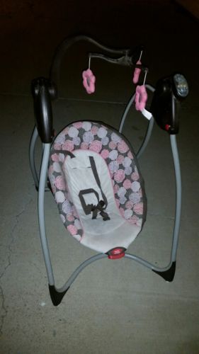 GRECO girl INFANT/BABY SWING W/MUSIC AND MULTI SWING SPEED & MULTI POSITION SEAT
