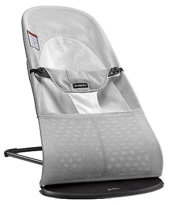 BABYBJORN Bouncer Balance Soft - Silver/White Mesh Silver with White