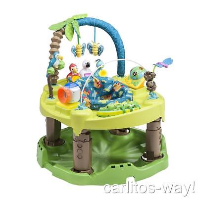 EVENFLO EXER SAUCER BOUNCE LEARN DOUBLE FUN JUNGLE QUEST BABY WILDLIFE SPIN