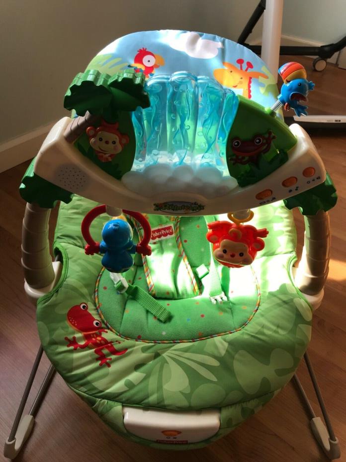 fisher price rainforest waterfall musical infant bouncer