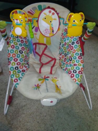 Baby Bouncer Bright Starts Playful Pinwheels Cradling Seat Calms Interactive Toy