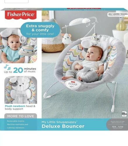 Fisher-Price My Little Snugapuppy Deluxe Bouncer White