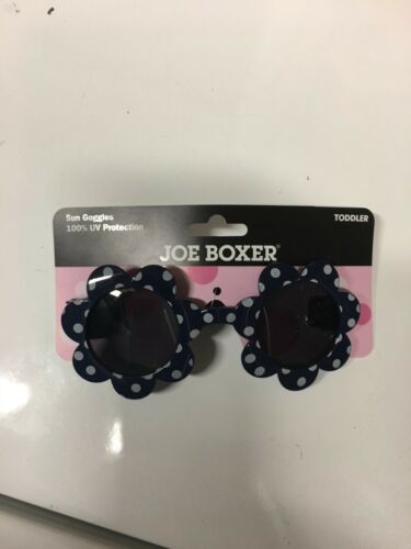 New JOE BOXER GIRLS TODDLER DAISY BLACK POLKA DOT UV RAY SUN GOGGLES