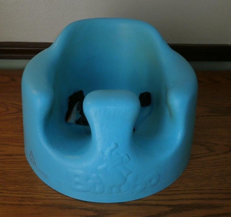 BLUE CHILD BUMBO SEAT FEEDING CHAIR WITH SAFETY STRAP