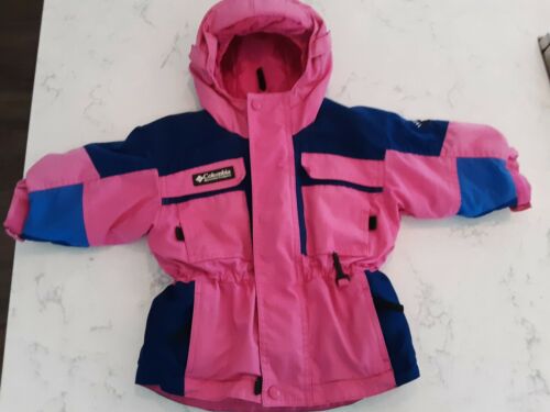 Columbia Kids Jacket Sz 2T Girls Blue/Pink Snow Ski Coat Hooded Outdoors Parka