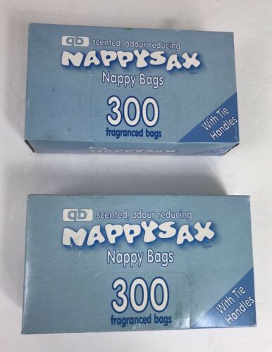 Nappysax Scented Baby Disposable Diaper Nappy Bags 2 Boxes 300