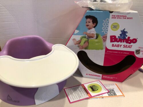 Bumbo Lavender Child Infant Feeding Play Seat Safety Strap Buckles & Tray