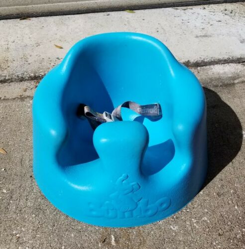 BLUE BUMBO BABY SEAT WITH SAFETY STRAPS