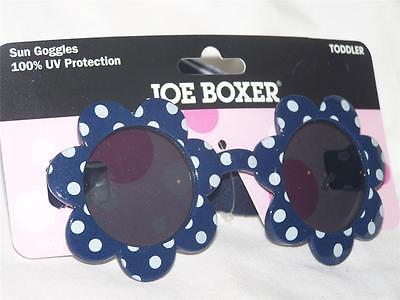 Joe Boxer BLUE Polka-Dot Sunflower Sun Goggles TODDLER 100% UV Protection Child