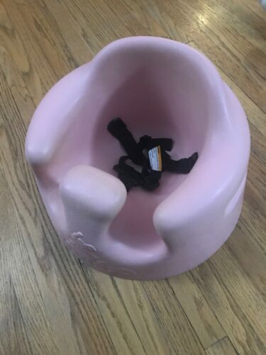 BUMBO Soft Portable Infant Baby Play Floor Feeding Chair Seat Pink Safety Belt