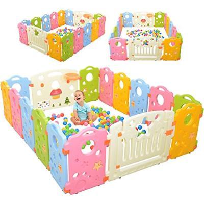 Playpen Activity Playards Center For Babies And Kids - Multicolor 16-Panel Set