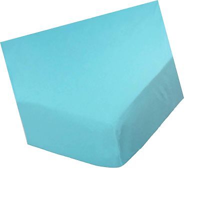 SheetWorld Fitted Pack N Play (Graco Square Playard) Sheet - Solid Aqua Jerse...