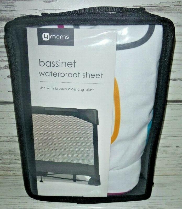 4moms Breeze Playard Waterproof Machine Washable Bassinet Sheet White MultiColor