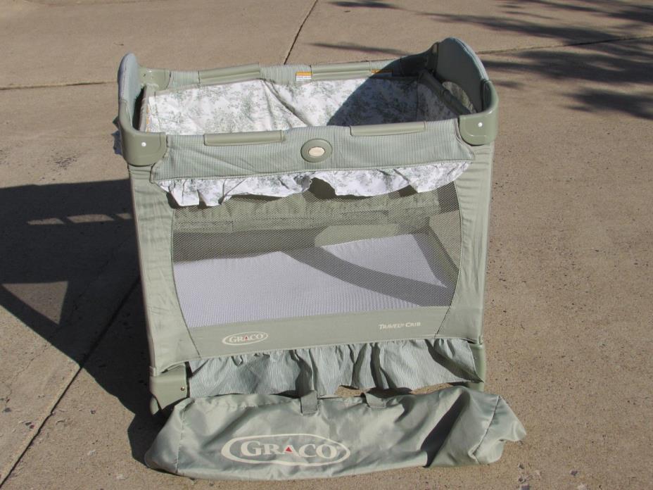 Graco Pack and Play Playard with Folding Legs and 2 Wheels - Mattress Included