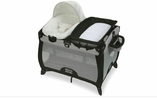 Graco Pack 'n Play Playard Quick Connect Portable Napper with Bassinet in Ashla