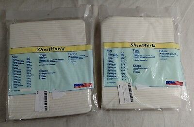 SheetWorld Fitted Pack N Play (Graco) Sheet Yellow Stripes Jersey Knit Set of 2