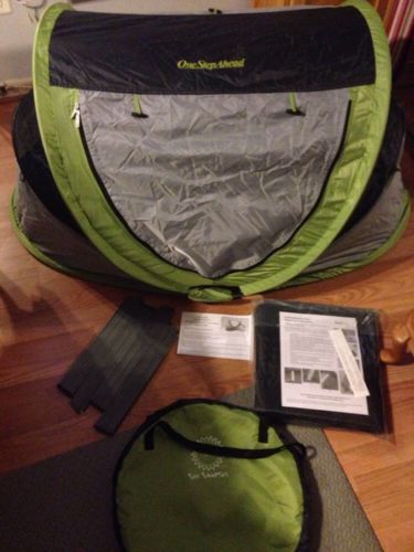 Kidco PeaPod Plus Portable Infant Child Travel Bed Tent KIWI With New RECALL KIT