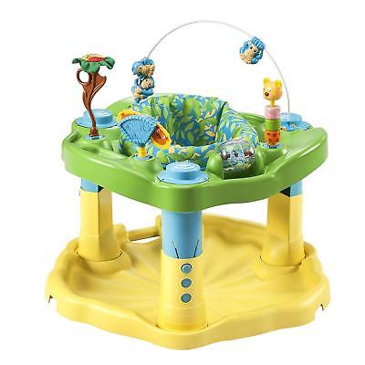 Zoo Friends Exersaucer Adjustable Height Activity Center 360° Seat Spin Bouncer