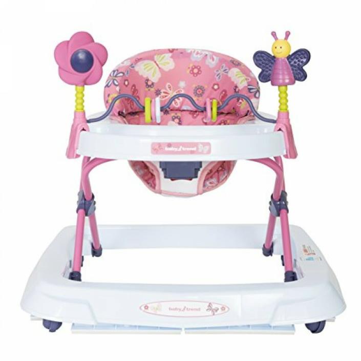 Baby Trend Walker Emily Adjustable Height With Tray Folds Flat for Easy Storage