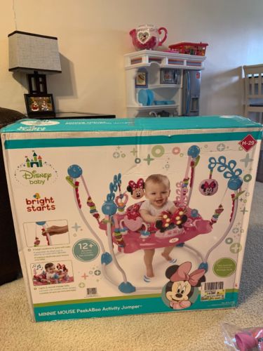 MINNIE MOUSE PeekABoo Baby Girl Activity Jumper and Toy Station