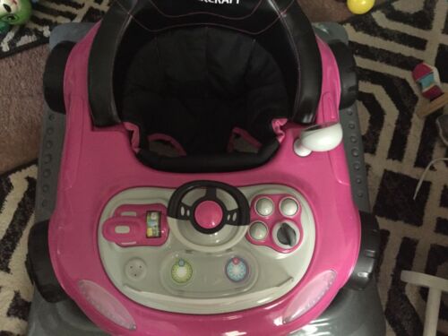 Baby Girl Activity Walker Entertainer Pink Mobile Car Infant Toddler Jumper Toy